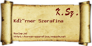 Körner Szerafina névjegykártya